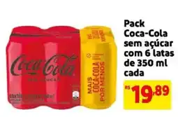 Mercado Extra Pack coca-cola sem açúcar oferta