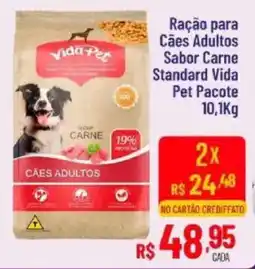Max Atacadista Ração para Cães Adultos Sabor Carne Vida Pet Standard oferta