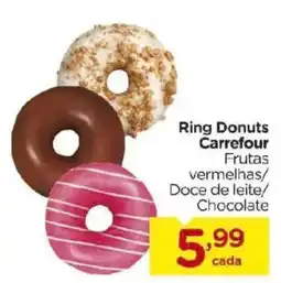 Carrefour Bairro ring donuts carrefour frutas vermelhe/ doce de leite/ chocolate oferta