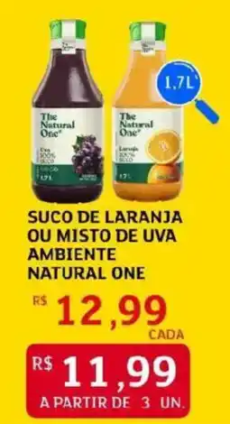 Assaí Atacadista sucor de laranja ou misto de uva ambiente natural one oferta
