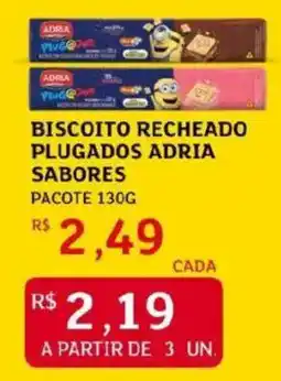 Assaí Atacadista Biscoito recheado plugados adria sabores oferta