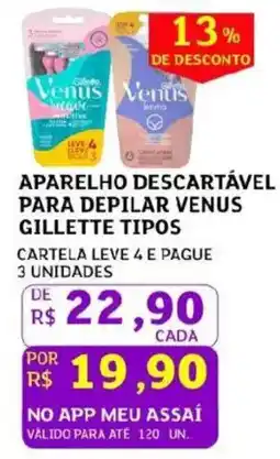 Assaí Atacadista aparelho descartável para depilar venus gillette tipos oferta