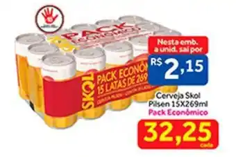 Shibata Supermercados Cerveja Skol Pilsen 15 x 269ml oferta