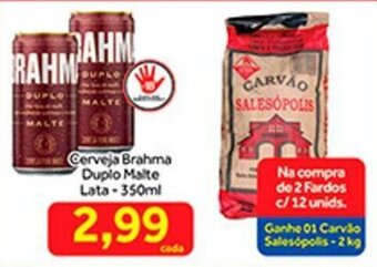Shibata Supermercados Cerveja Brahma Duplo Malte Lata 350ml oferta