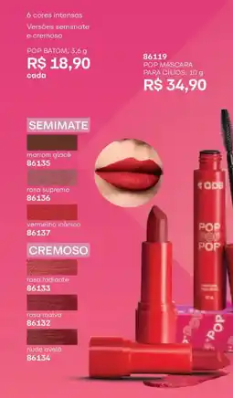 O Boticário Pop batom oferta