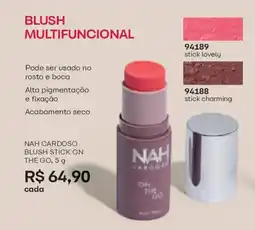 O Boticário Nah cardoso blush stick on the go oferta