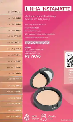 O Boticário Pó compacto facial translucido instamatte oferta