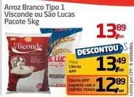 Tenda Atacado Visconde - arroz branco tipo 1 oferta