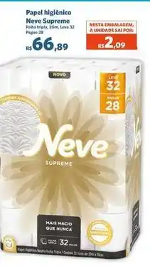 Sam's Club Neve - papel higienico supreme oferta