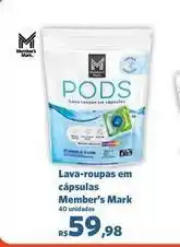 Sam's Club Member's mark - lava-roupas em capsulas oferta