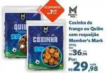 Sam's Club Member's mark - coxinha de frango ou quibe com requeijão oferta