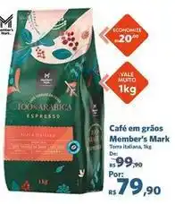 Sam's Club Vale - café em grãos oferta