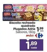 Carrefour Adria - biscoito recheado quadrado plugados oferta