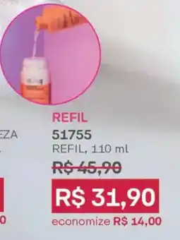 O Boticário Espuma de limpeza nutritiva, refil oferta