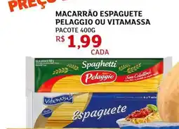 Assaí Atacadista Macarrão espaguete pelaggio ou vitamassa oferta