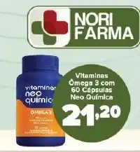 Supermercados Nori Vitaminas Omega 3 com 60 Cápsulas Neo Química oferta