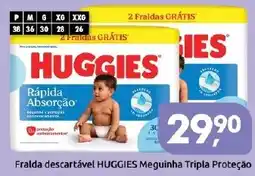 Supermercados Nori Fralda descartável HUGGIES Meguinha Tripla Proteção oferta