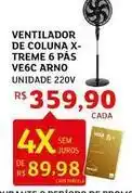 Assaí Atacadista De - ventilador de coluna x- treme 6 pás arno oferta