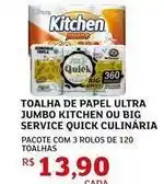 Assaí Atacadista Kitchen - toalha de papel ultra jumbo ou big service quick culinaria oferta