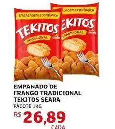 Assaí Atacadista Tekitos - empanado de frango tradicional oferta