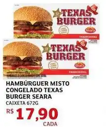 Assaí Atacadista Seara - hambúrguer misto congelado texas burger oferta