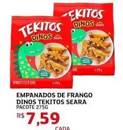 Assaí Atacadista Tekitos - empanados de frango dinos seara oferta