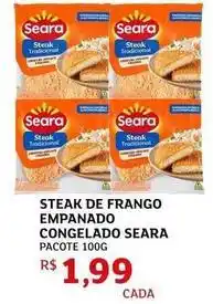 Assaí Atacadista Seara - steak de frango empanado congelado oferta