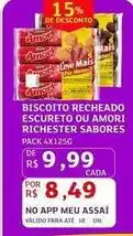 Assaí Atacadista Richester - biscoito recheado escureto ou amori oferta