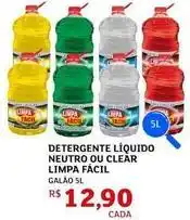 Assaí Atacadista Limpa fácil - detergente líquido neutro ou clear oferta