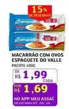 Assaí Atacadista Irmãos valle - macarrão com ovos espaguete do oferta