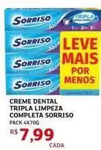 Assaí Atacadista Sorriso - creme dental tripla limpeza completa oferta