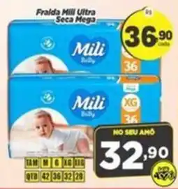 Amarelinha supermercados Fralda Mili Ultra Seca Mega oferta