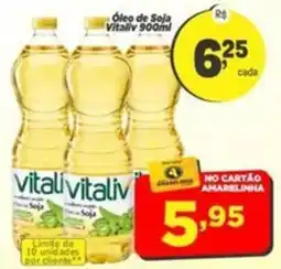 Amarelinha supermercados Óleo de Soja Vitaliv oferta