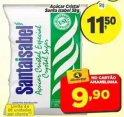 Amarelinha supermercados Açúcar Cristal Santa Isabel oferta