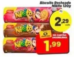 Amarelinha supermercados Biscoito recheado nikito oferta