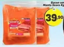 Amarelinha supermercados Bacon em manta seara oferta