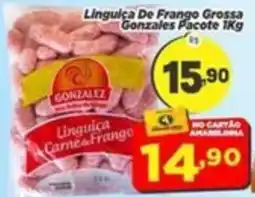 Amarelinha supermercados Linguiça de frango grossa oferta