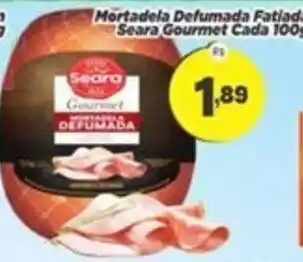 Amarelinha supermercados mortadela defumada fatiada seara gourmet oferta