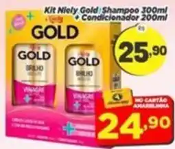 Amarelinha supermercados Kit Niely Gold Shampoo 300ml + Condicionador 200ml oferta