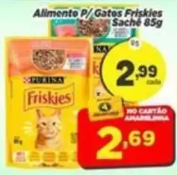 Amarelinha supermercados Alimento p/ gatos friskies oferta