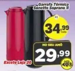 Amarelinha supermercados Garrafa Térmica Sonetto Soprano II oferta
