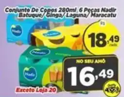 Amarelinha supermercados Conjunto de copos 280ml oferta