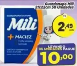 Amarelinha supermercados Guardanapo de papel mili + maciez oferta