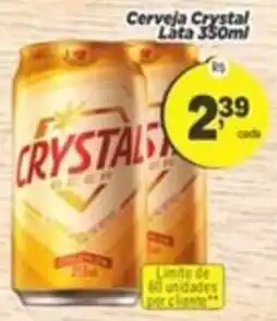 Amarelinha supermercados Cerveja crystal oferta