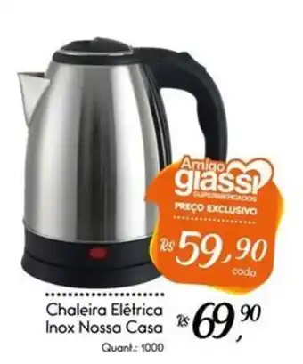Chaleira Elétrica Inox Nossa Casa