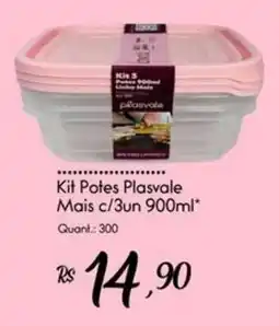 Giassi Supermercados Kit Potes Plasvale oferta