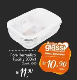 Giassi Supermercados Pote Hermético Facility oferta