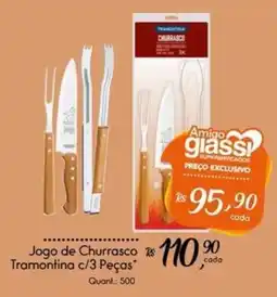 Giassi Supermercados Jogo de Churrasco Tramontina oferta