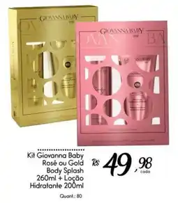 Giassi Supermercados Kit Giovanna Baby Rosé ou Gold oferta