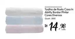 Giassi Supermercados Toalha de Rosto Casa In Ability Bordar/Pintar Cores Diversas oferta